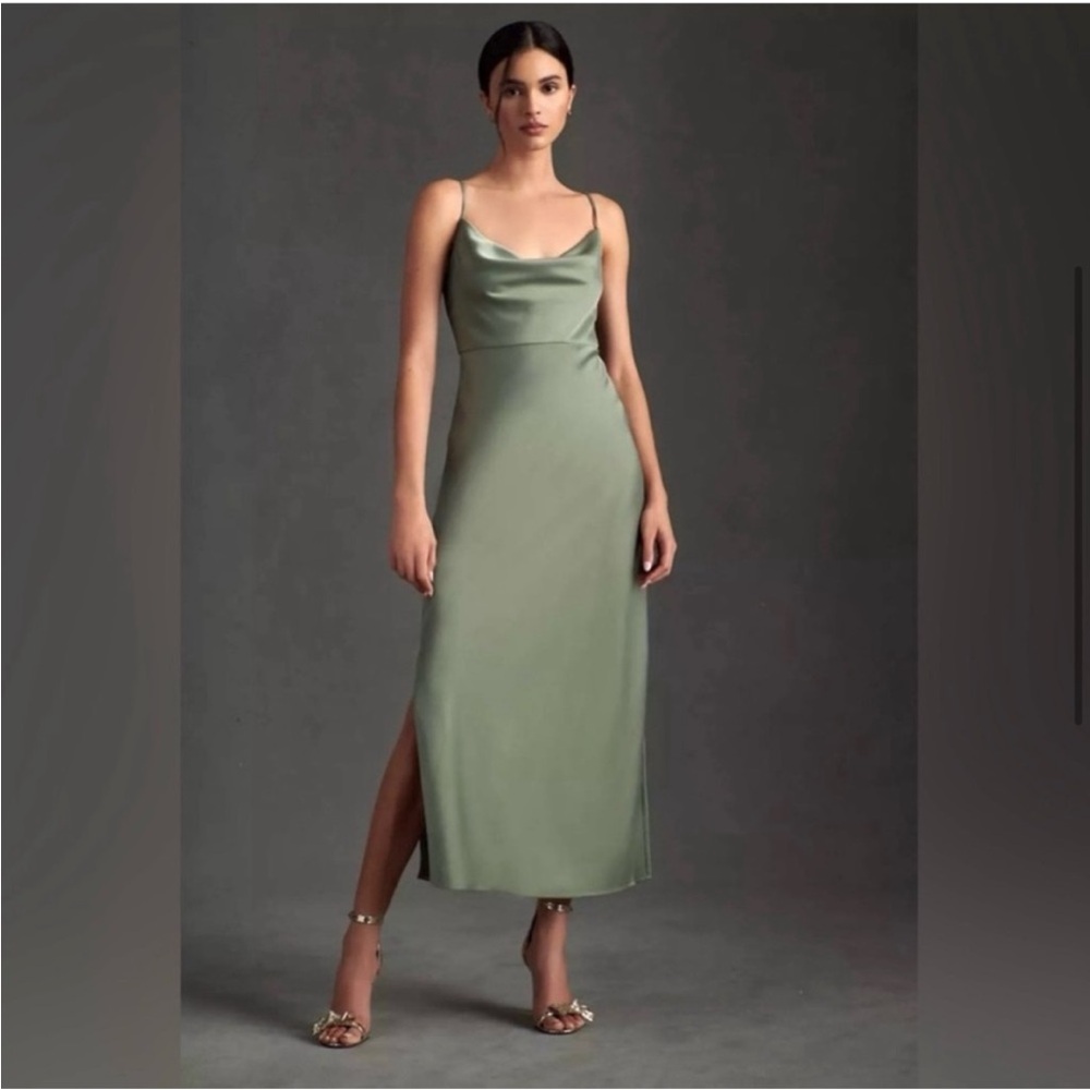 BHLDN sage midi dress